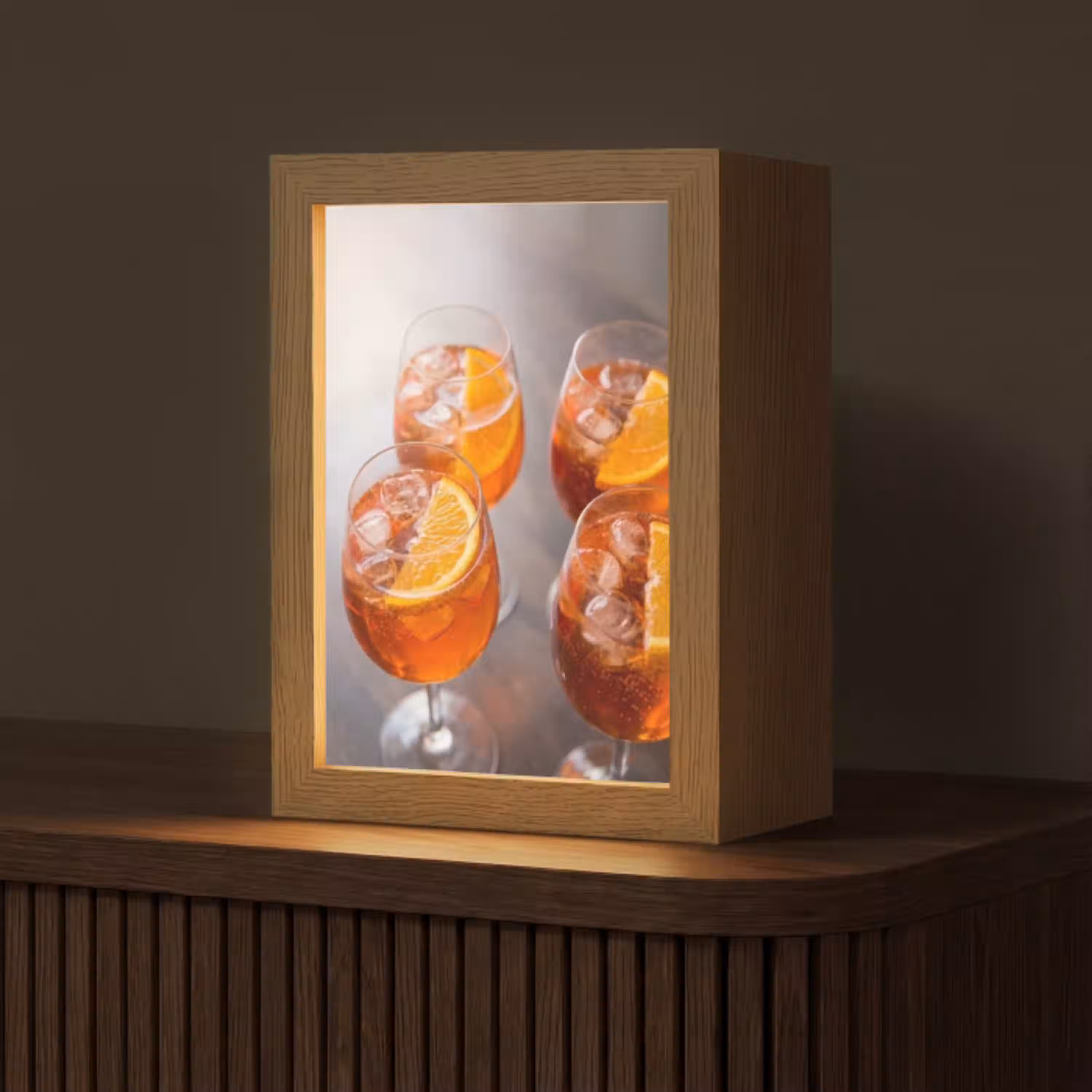 Drank - Sinaasappel - IJs - Zomer - Oranje Light Box met kabel (Tafellamp) klein -z3d_website