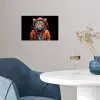 Graffiti - Luipaard - Zwart - Jas poster papier klein -sfeer3