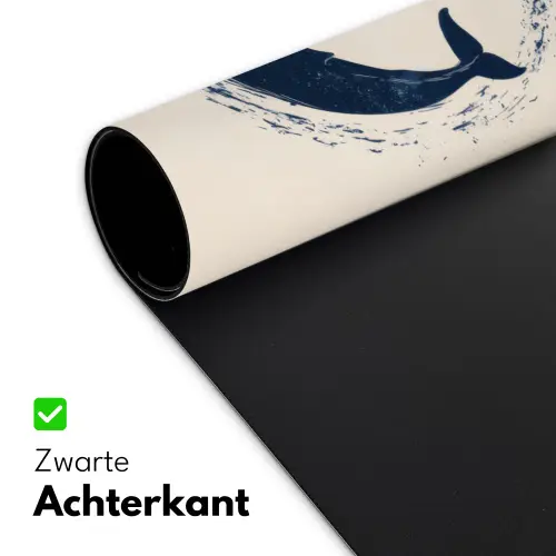 Walvissen - Spetters - Cirkel - Donkerblauw Muismat XXL klein -sfeer2