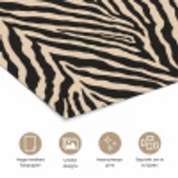 Zebra - Klassiek - Zwart poster papier klein 62 -closeup_NL