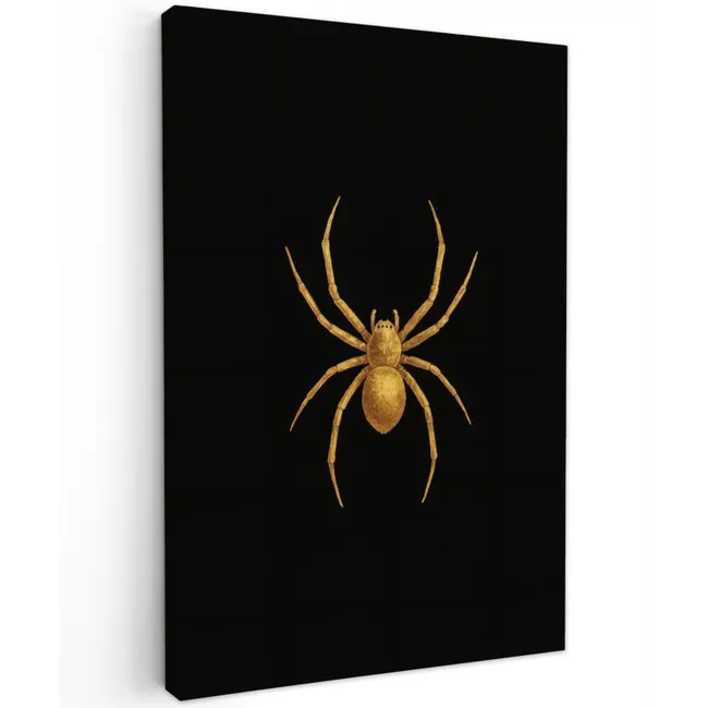 Spin - Goud - Minimalistisch - Poten Tuinposter op houten frame 2 cm dik klein -3d