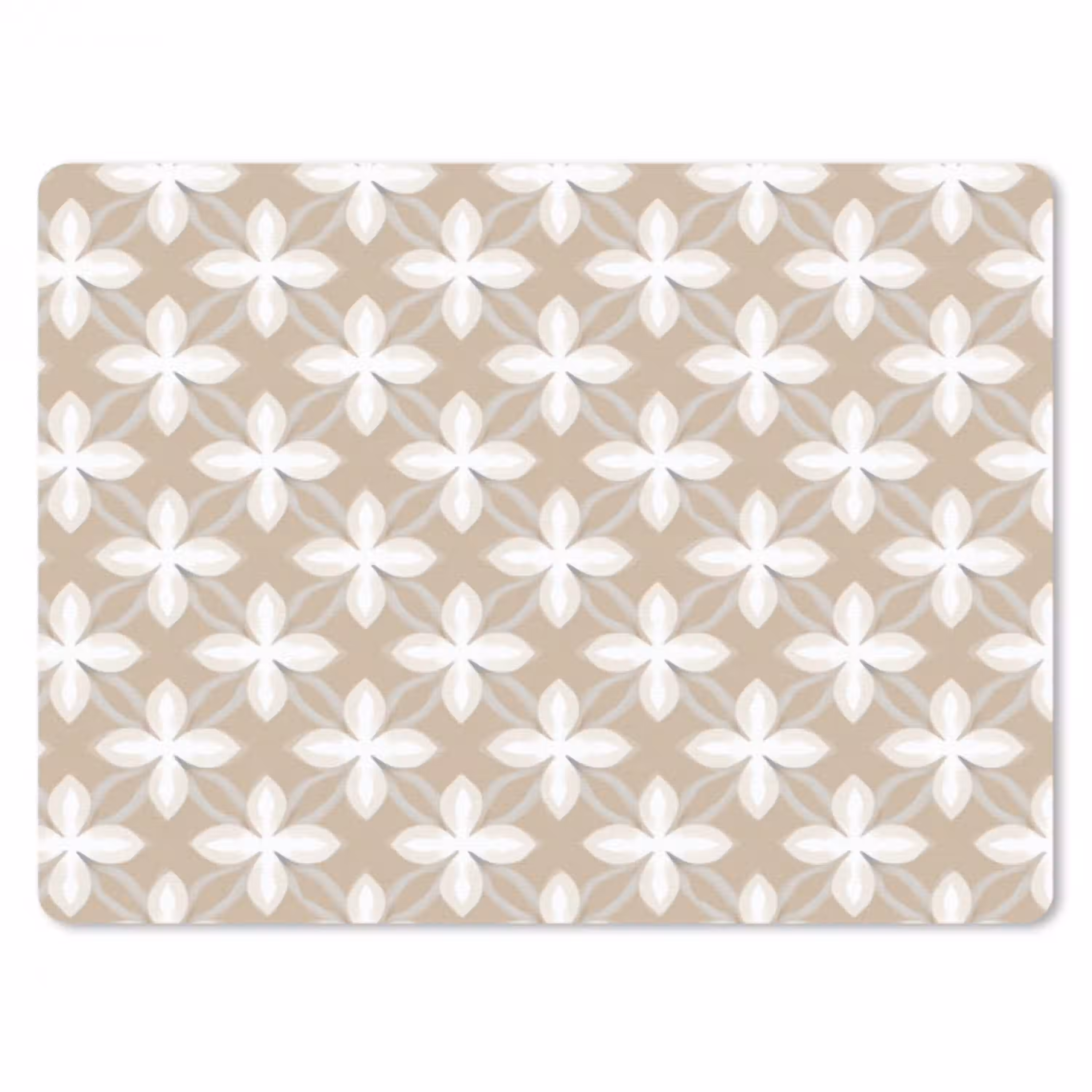 Patroon - Symmetrisch - Beige muismat rubber klein 262 -3d
