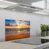 Strand - Zonsondergang - Zee - Wolken - Horizon keuken achterwand spatscherm klein -3d_schuin