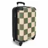 Squares - Groen/Beige NBS - Handbagage koffer - Kinderen Unisex middel -productfoto_3d