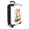 Hamster met bloemetjes NBS - Handbagage koffer - Kinderen Unisex middel -productfoto_3d