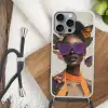 Vrouw - Zonnebril - Vlinder - Bloemen Hoesje iPhone 16 Pro Max met koord klein -sfeer4