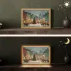 Kerstsfeer - Stadsplein - Kleurrijk Light Box met kabel (Tafellamp) klein -sfeer3