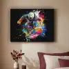 Graffiti - Sport - Snowboarden - Wintersport Textielframe zwart klein -sfeer1