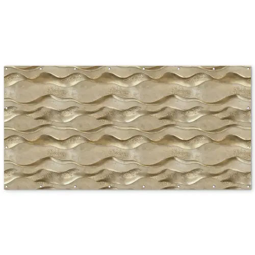 Golven - Patroon - Goud Balkonbeschermer Duitsland klein 596 -zz_3d