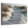 Pad - Planken - Duinen - Gras Textielframe zwart klein -3d
