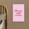 Tekst - Roze - Love - Hart canvas 2cm klein -sfeer3