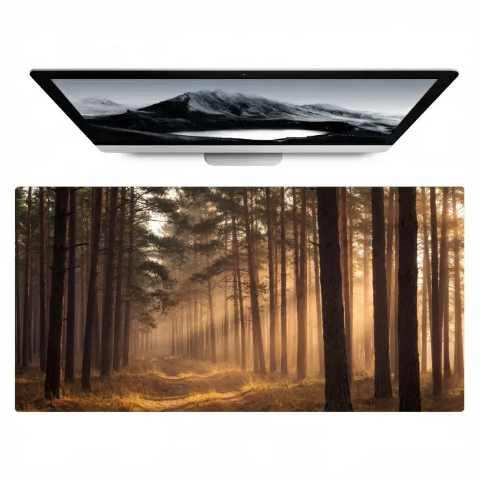 Bos - Mist - Zonlicht Muismat XXL klein -zzz3d