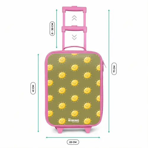 Sunny situation olijf Kinderkoffer - Roze klein -productfoto_formaten