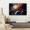 Ruimte - Planeten - Neon - Sterren canvas 2cm klein -sfeer6