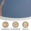 Blauw - Bloem - Glazen - Sierlijk Akoestische PET Vilt - Rond klein -closeup_NL