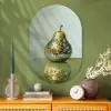 Fruit - Disco - Art - Glitter Wandcirkel Ovaal Glas middel -sfeer2