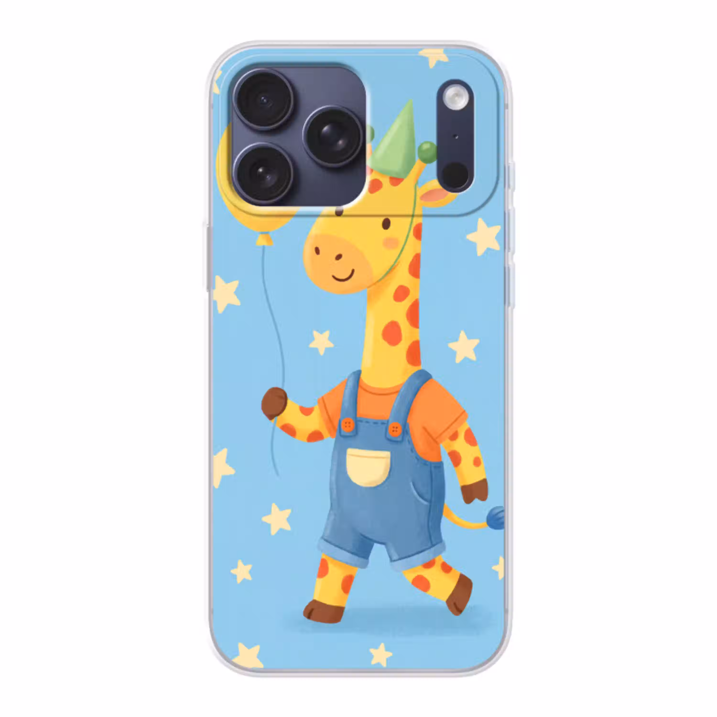Dieren - Giraffe - Ballon - Feest - Kinderkamer Telefoonhoesje iPhone 17 Pro Max klein -3d