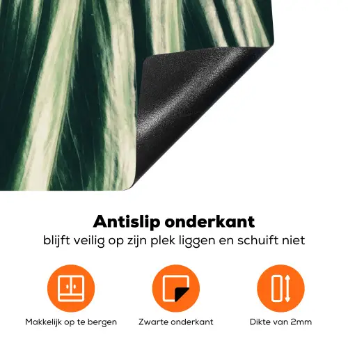 Bladeren - Tropisch - Jungle Inductie beschermer vinyl 3mm groot -zzzzzzz-td-onderkant