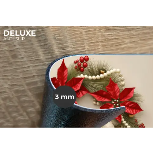 Deurkrans - Strik - Kerst - Rood - Groen Placemat vinyl groot -closeup