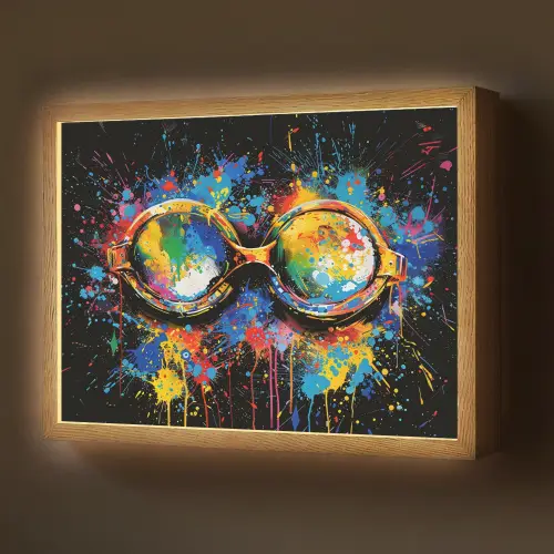 Graffiti - Sport - Zwemmen - Zwembril Light Box met batterij (Wandlamp) middel -z3d_website