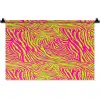 Neon - Zebra - Roze - Groen Wandkleed katoen klein 269 -zz3d