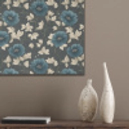 Botanisch - Bloemen - Blauw PET vilt klein 837 -sfeer6_closeup