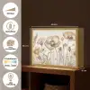 Bloemen - Beige - Natuur - Illustratie Light Box met batterij (Wandlamp) middel -USP_websiteoverzichtNL