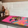 Luipaard - Roze - Oranje - Blauw - Verf Inductie beschermer vinyl 3mm klein -sfeer3