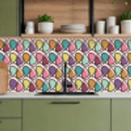 Patroon - Ovaal - Pastel keuken achterwand 2 middel 871 -sfeer3