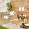 Zeester - Schelpen - Blauw tuinposter los doek klein -sfeer4