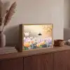 Viooltjes - bij - Zonlicht Light Box met batterij (Wandlamp) middel -sfeer2