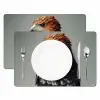 Vogel - Realistisch - Veren - Bruin Placemat vinyl groot -zzsfeer2_Kitchenyeah-website