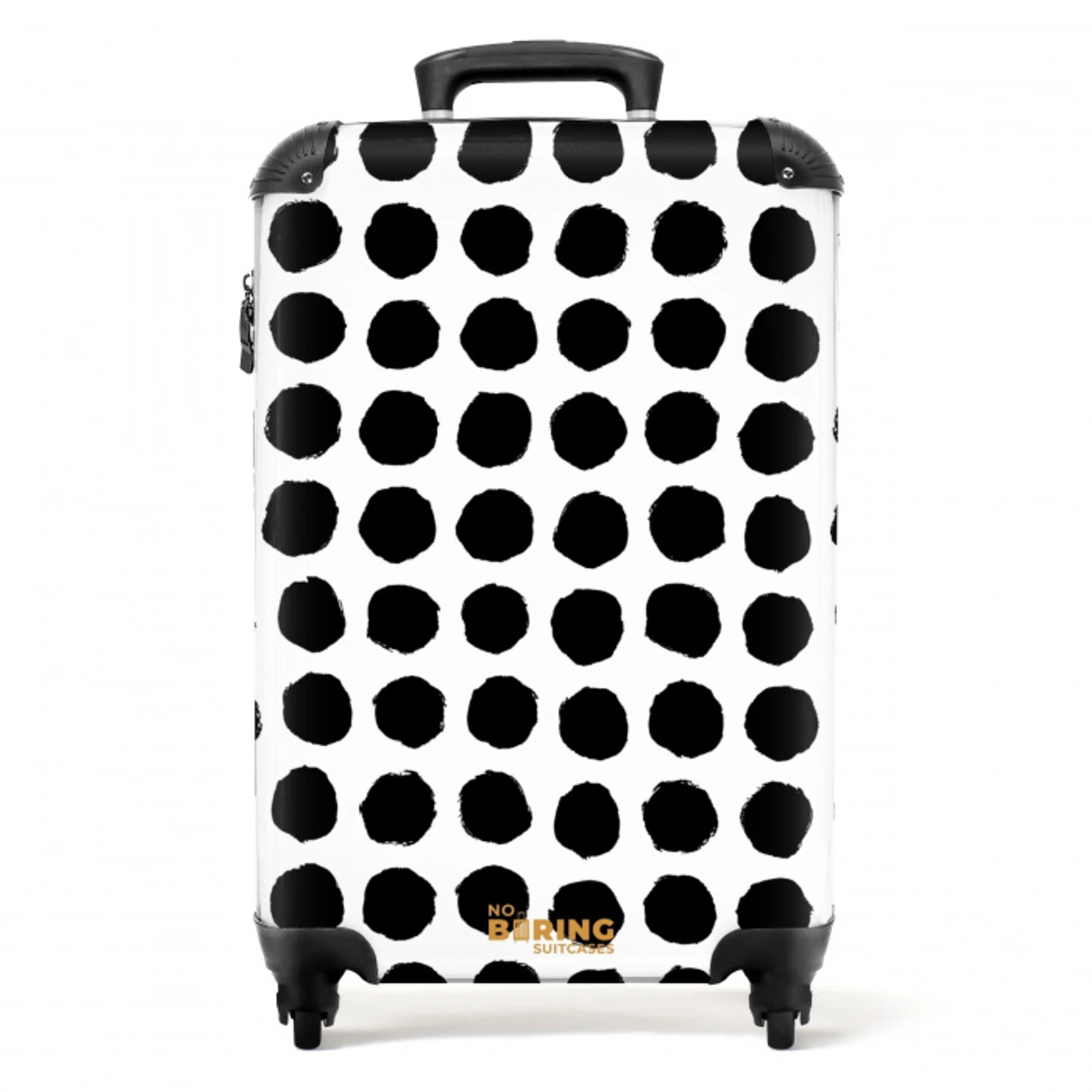 Ruwe stippen in rastervorm NBS - Handbagage koffer - Volwassenen Unisex middel -productfoto_recht