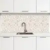 Sierlijk - Bloemen - Beige keuken achterwand 2 middel 871 -3d