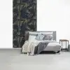 Abstract - Lijnen - Blauw - Goud fotobehang vinyl groot 64 -slaapkamer