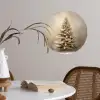 Kerst - kerstboom - Sneeuw - Art Wandcirkel behangsticker klein -sfeer3