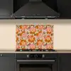 Bloemen - Motief - Retro keuken achterwand spatscherm klein 900 -sfeer1