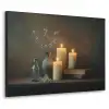 Kaarsen - Stilleven - Rustiek - Boeken Textielframe zwart klein -3d