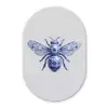 Bij - Modern - Delfts - Blauw Wandcirkel Ovaal Forex klein -3d