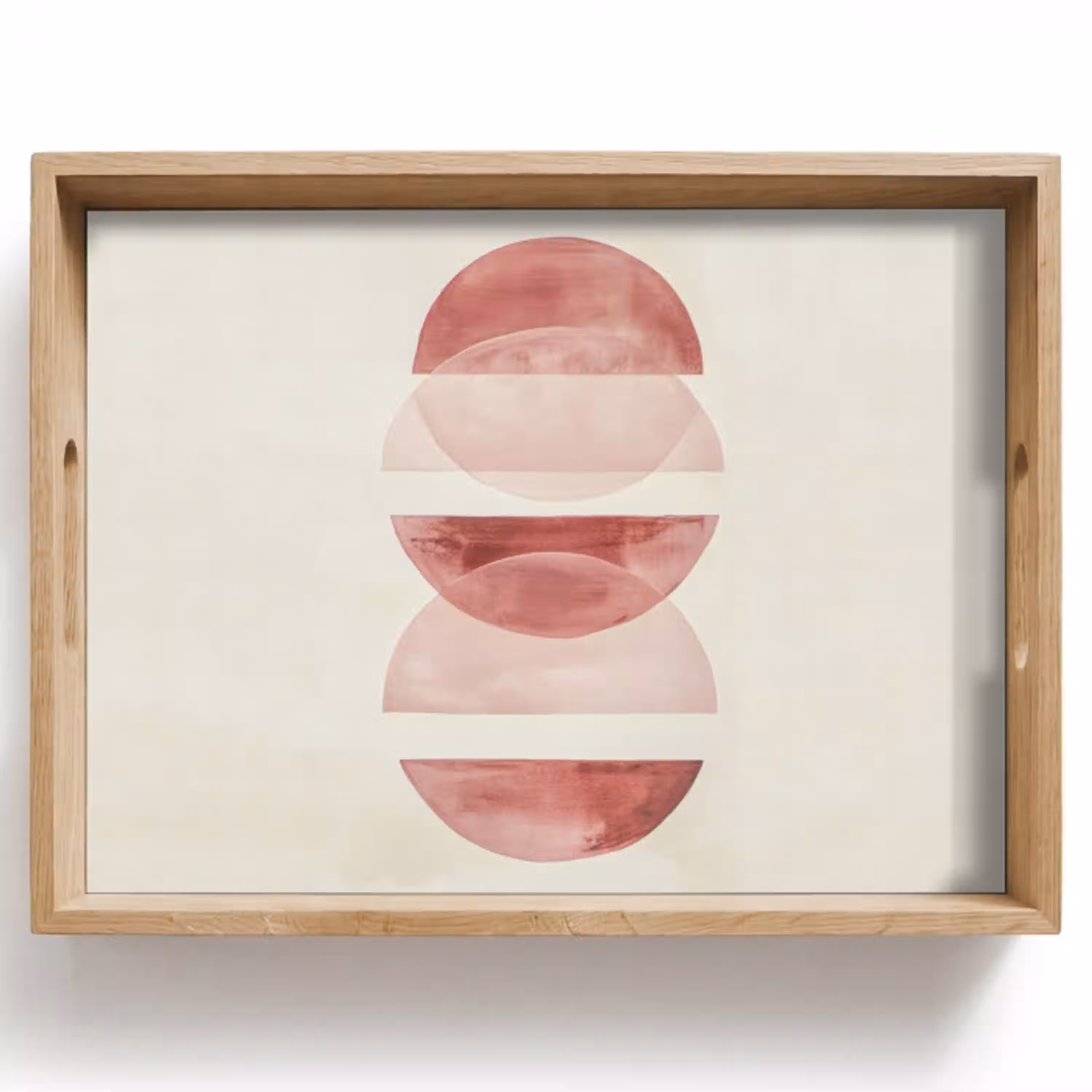Minimalistisch - Cirkels - Roze Dienblad Rechthoek middel -z3d_shopping