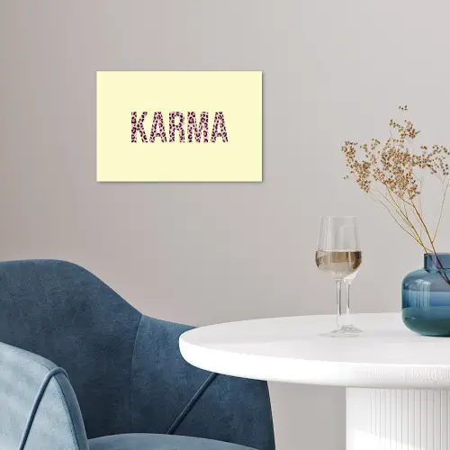Karma - Luipaardprint - Geel poster papier klein -sfeer3