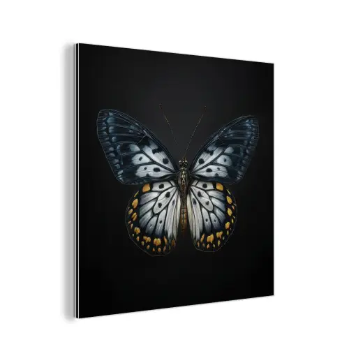 Vlinder - Monochroom - Balans aluminium wit klein -3d