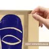 Okergeel - Blauw - Eenvoudige lijnen Light Box met batterij (Wandlamp) middel -USP_websiteprintNL