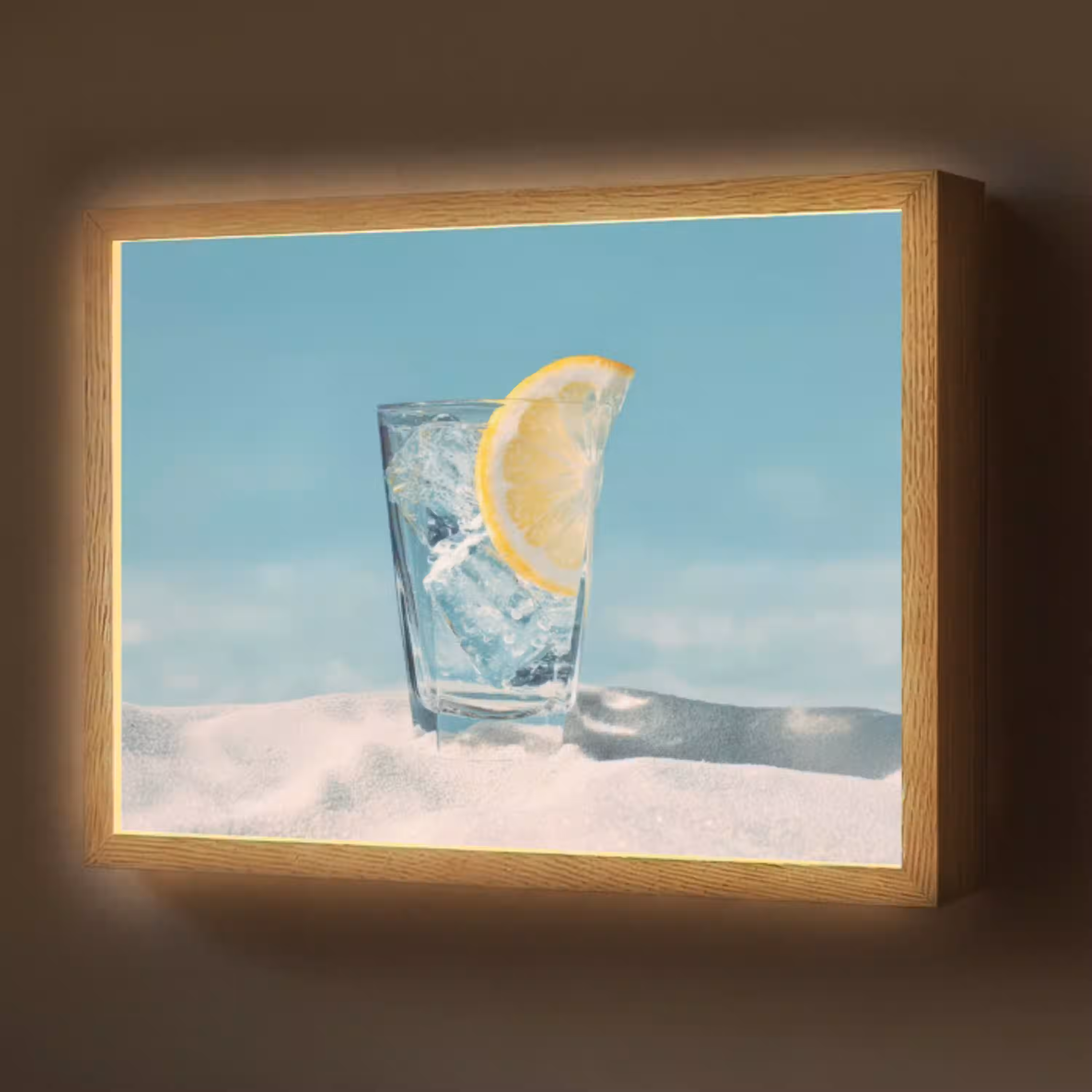 Glas - ijsblokjes - Citroen Light Box met batterij (Wandlamp) middel -z3d_website