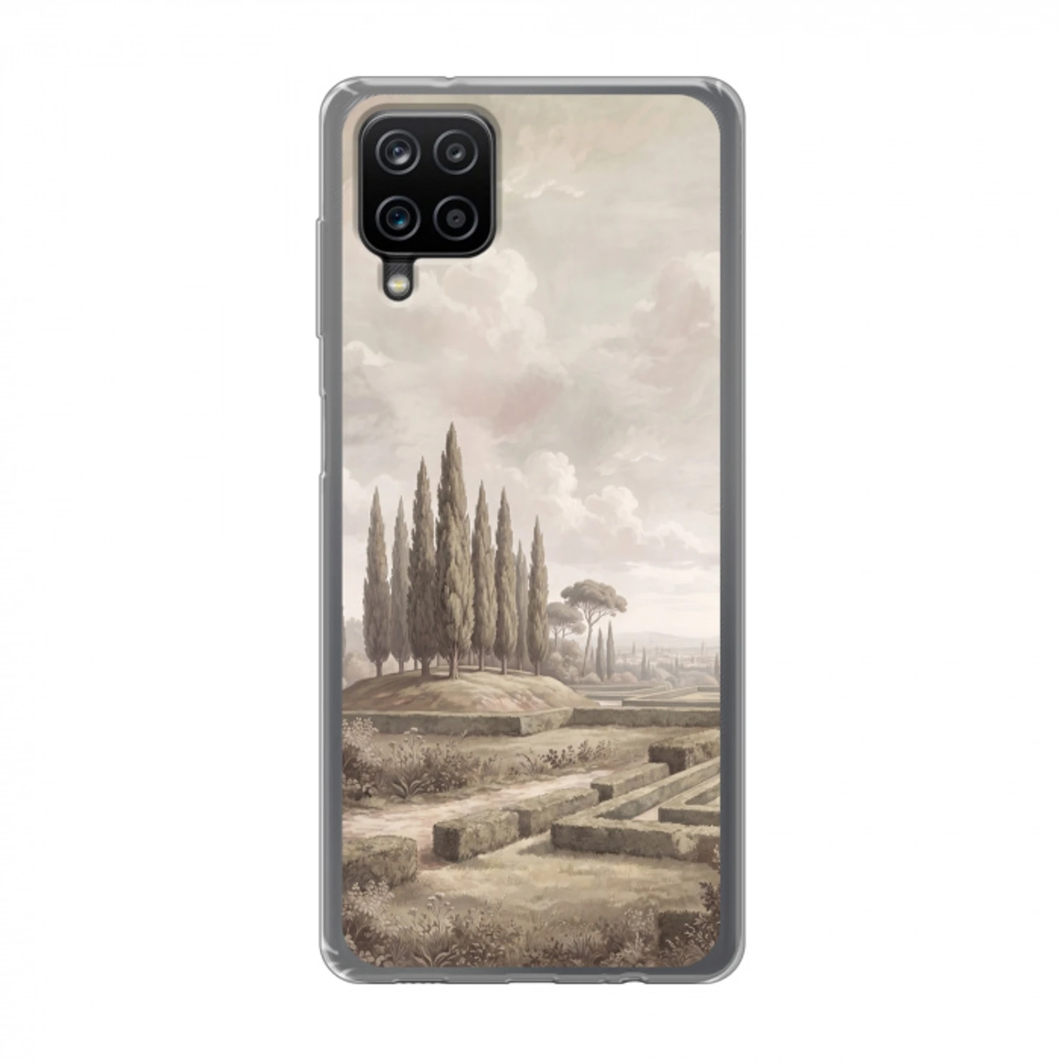 Vallei - Tuin - Natuur - Groen Telefoonhoesje Samsung Galaxy A12 klein -3d