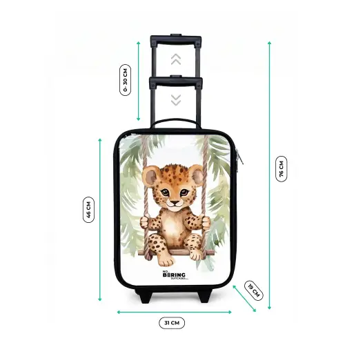 Levi luipaard Kinderkoffer - Zwart klein -productfoto_formaten