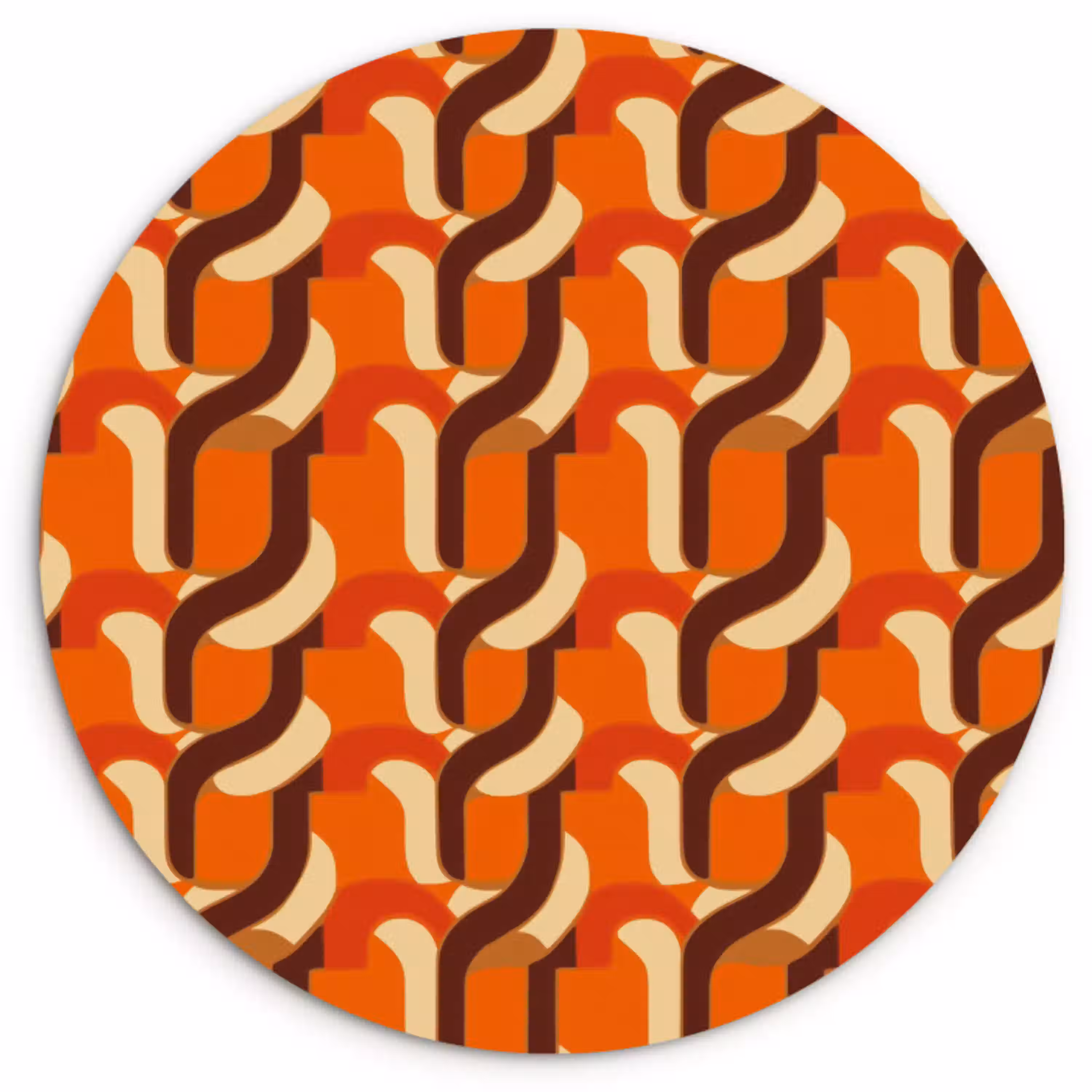Retro - Modern - Kleurrijk Wandcirkel kunststof plaat 5mm dik klein 188 -3d