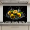Citroen - Fruit - Geel - Zwart keuken achterwand spatscherm klein -3d_website
