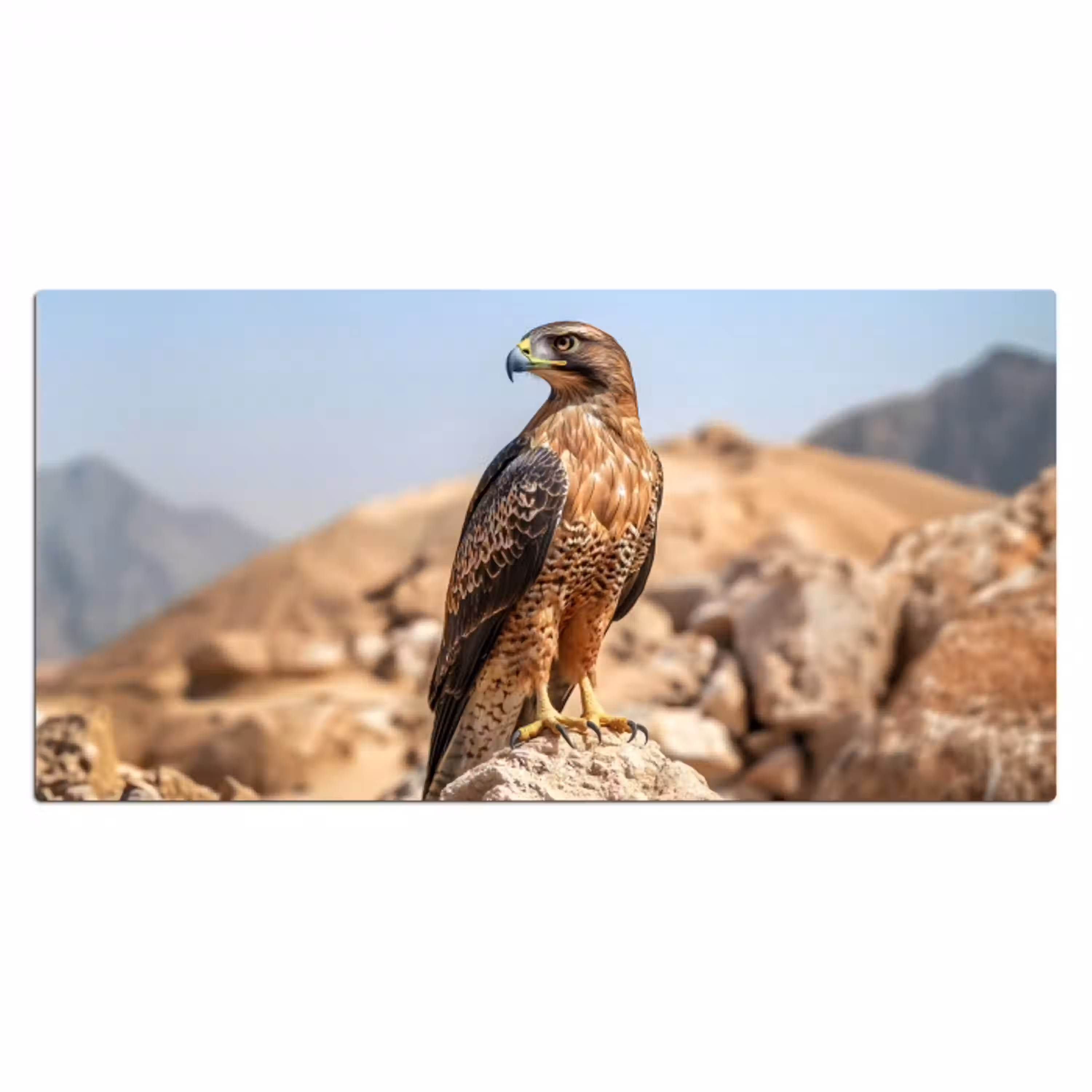 Valk - Vogel - Rots - Macht Muismat XXL klein -3d_leeg