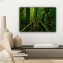 Jungle - Brug - Mos - Natuur - Tropisch canvas 2cm klein -sfeer6